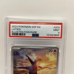 2024 Pokemon SV Surging Sparks SSP EN Latios #203/191 PSA 9 - Image 2