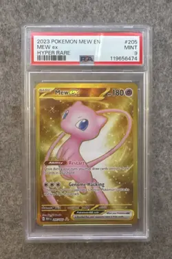 2023 POKEMON MEW EN-151 HYPER RARE #205 MEW EX PSA 9 - Image 1