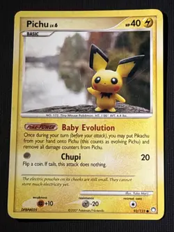 Pichu 93/123 Mysterious Treasures Regular Vintage Pokemon TCG - Image 1