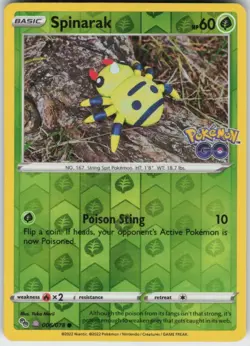 PEELABLE DITTO: Spinarak [Reverse Holo] NM - Pokemon GO - 006/078 - Yuka Morii - Image 3