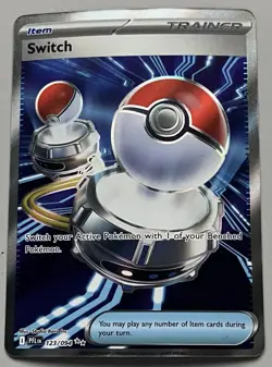 Pokemon Phantasmal Flames Switch Trainer Item Ultra Rare HoloFoil #123/094 - Image 1