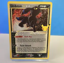 UMBREON Gold Star 17/17 Holo Rare Pokemon Celebrations Card 2021 - Image 1