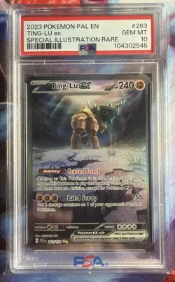 2023 POKEMON PALDEA EVOLVED #263/193 TING-LU EX SPECIAL ILLUSTRATION RARE PSA 10 - Image 1