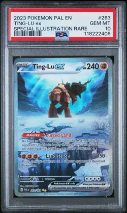2023 POKEMON PALDEA EVOLVED #263/193 TING-LU EX SPECIAL ILLUSTRATION RARE PSA 10 - Image 1