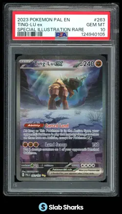 2023 POKEMON PALDEA EVOLVED #263/193 TING-LU EX SPECIAL ILLUSTRATION RARE PSA 10 - Image 1