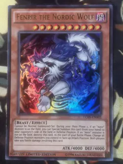 Yugioh: Fenrir The Nordic Wolf - LC05-EN002- Ultra Rare - Limited Edition - NM - Image 1
