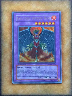 Yugioh Evil Hero Inferno Wing GLAS-EN038 Ultra Rare 1st Ed LP - Image 1