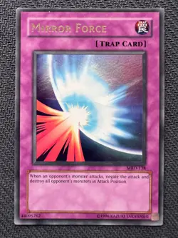 Yugioh Mirror Force Unlimited Edition Ultra Rare MRD-138 damaged - Image 1