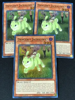 YUGIOH DANGER!U JACKALOPEU RA01-EN013 1ST SUPER X3 (NM) - Image 1