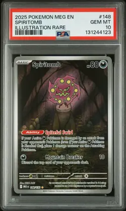 PSA 10 Spiritomb IR Illustration Rare Mega Evolution Pokemon 148/132 #132 - Image 1
