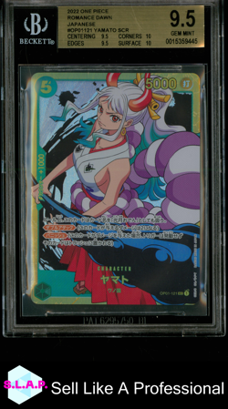 YAMATO SCR 2022 ONE PIECE ROMANCE DAWN JAPANESE OP01121 BGS 9.5 - Image 1