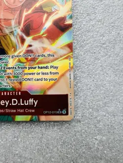 Namco One Piece CCG Monkey.D.Luffy OP12-015 Legacy Alt Art Super Rare Foil - Image 5