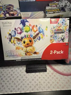 Pokemon TCG Prismatic Evolutions ETB with Booster Bundle Costco 2-Pack Sealed - Image 1
