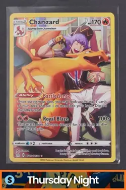 2022 POKEMON SWORD & SHIELD LOST ORIGIN #TG03/TG30 CHARIZARD TRAINER GALLERY - Image 1
