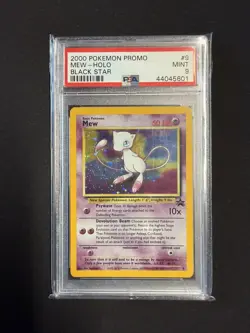 2000 Promo Black Star Mew Holo Pokemon League #9 Holo PSA 9 - Image 1