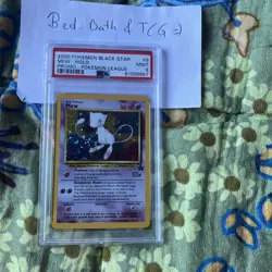 2000 POKEMON PROMO BLACK STAR POKEMON LEAGUE #9 MEW-HOLO PSA 9 - Image 1