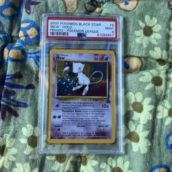 2000 POKEMON PROMO BLACK STAR POKEMON LEAGUE #9 MEW-HOLO PSA 9 - Image 2