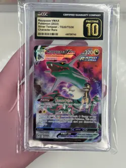 Prestine CGC 10 Rayquaza Vmax TG20 Silver Tempest 2022 Pokemon Swsh Full Art - Image 1