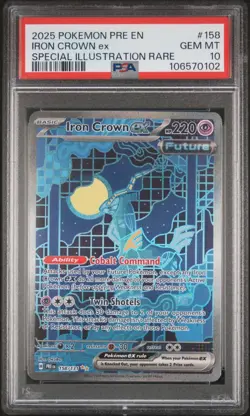 Iron Crown ex 158/131 Prismatic Evolutions SIR PSA 10 GEM MINT Pokemon TCG - Image 1
