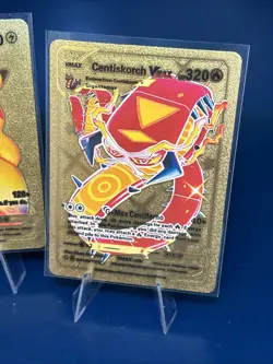 Pokemon 3 card GOLD VMAX Lot Pikachu, Centiskorch, Meowth (ash1) - Image 2