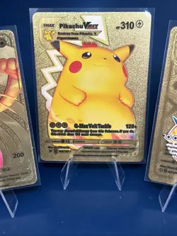 Pokemon 3 card GOLD VMAX Lot Pikachu, Centiskorch, Meowth (ash1) - Image 3