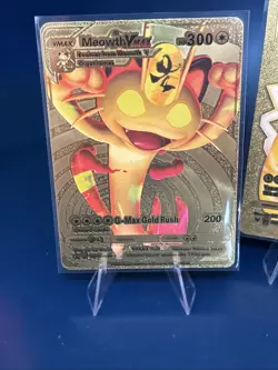 Pokemon 3 card GOLD VMAX Lot Pikachu, Centiskorch, Meowth (ash1) - Image 4