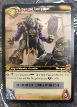 World of Warcraft Landro Longshot Rare Card Loot Card Ingame Loot Unscratched - Image 1