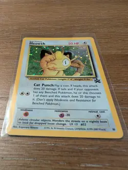 Meowth Black Star Promo #10 Holo Pokemon Card Nintendo Game Boy - Image 2