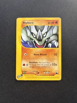 Pokemon Card Skyridge E Series Rhyhorn 91/144 WOTC - Image 1