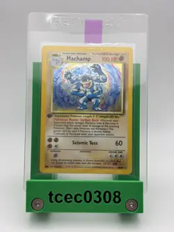 Machamp - 1st Edition Holo - Base Set - WOTC Pokemon Card - Heavy Play - HP - 2 - Image 1