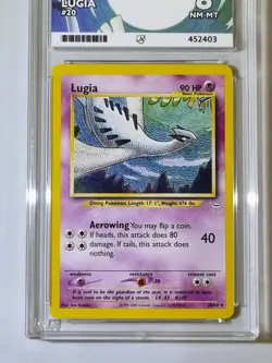 Lugia #20 Neo Revelation 2001 Ace Graded NM-MT 8 Pokemon Card Vintage Rare - Image 2