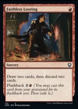 Magic The Gathering: Faithless Looting (140/302) Commander 2019 NM - Image 1