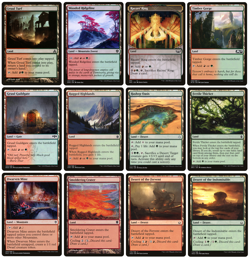 MTG - 12 x Different Red & Green Gruul Lands for COMMANDER deck building - LP - Image 1