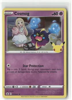 Pokemon Cosmog Holo Rare Celebrations 013/025 NM - Image 1