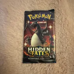 Pokemon TCG Hidden Fates Booster Pack Charizard Art, Official Sealed X1 - Image 1