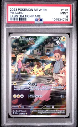 2023 Pokemon Mew En-151 #173 Pikachu Illustration Rare PSA 9 - Image 1
