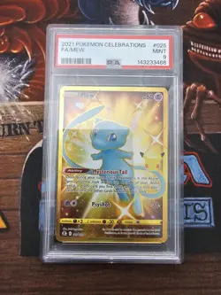 2021 Pokemon Celebrations Mew Full Art 025/025 PSA 9 - Image 1