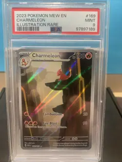 2023 POKEMON MEW EN CHARMELEON #1169 ILLUSTRATION RARE PSA 9 GEM MT - Image 2
