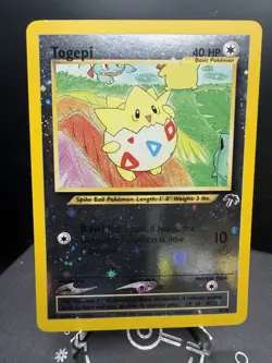 Pokemon TCG Southern Islands Togepi 4/18 Reverse Holo Double SWIRL Very LP - Image 1