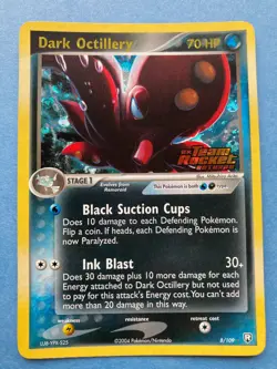 Pokemon Reverse/Stamped Holo Dark Octillery- EX Team Rocket Returns- 8/109- NM - Image 1