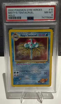 2000 POKEMON GYM HEROES MISTY'S TENTACRUEL HOLO PSA 8 - Image 1