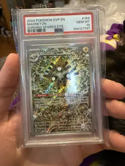 2024 POKEMON SVP EN-SV BLACK STAR PROMO #159 MAGNETON PSA 10 - Image 1