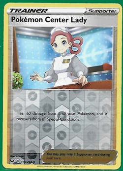 Pokemon - Pokemon Center Lady - 176/202 - Reverse Holo - Sword & Shield - NM/M - Image 1