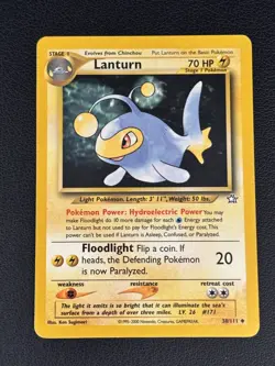 Lanturn 38/111 Uncommon Neo Genesis WOTC Pokemon TCG Vintage - Image 1
