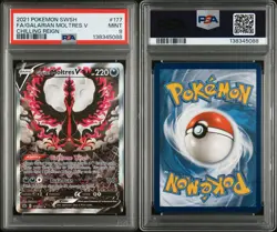 2021 POKEMON CHILLING REIGN GALARIAN MOLTRES V ALTERNATE ART 177/198 PSA 9 MINT - Image 3