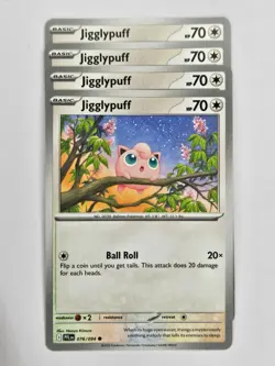 Pokemon - 4x 076/094 Jigglypuff - Common - Image 1