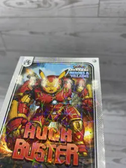 Pikachu as Hulk Buster Lazer Holo Marvel Heroes & Villains Non-Pokemon Fan Art - Image 4