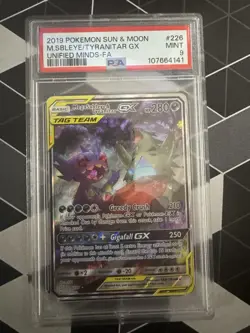 Pokemon Mega Sableye & Tyranitar GX Tag Team Unified Minds 226 PSA 9 - Image 1