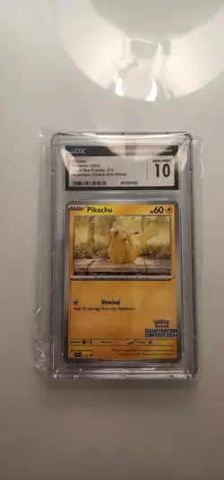 Pokemon Pikachu 2024 Illustration Contest Promo SVP214 CGC 10 Gem Mint - Image 1