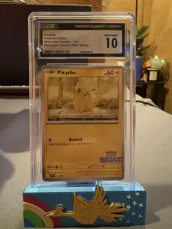 Pokemon TCG 2024 Illustration Contest Pikachu (SVP 214) CGC 10 Gem Mint - Image 1